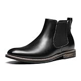 Bruno Marc Men's Suede Leather Chelsea Ankle Boots,Size 11,1-Black,URBAN-06-1