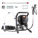 VEVOR 750W Stand Airless Paint Sprayer, 3000PSI High Efficiency Electric Airless Sprayer, Fine and Even Painting Effect, Handheld Paint Sprayers for Home Interior and Exterior Furniture and Fences