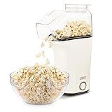 DASH Hot Air Popcorn Popper Maker with Measuring Cup to Portion Popping Corn Kernels + Melt Butter, 16 Cups - White