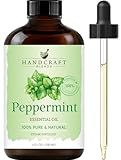Handcraft Blends Peppermint Essential Oil – Huge 4 Fl Oz – 100% Pure and Natural – Premium Grade Essential Oil for Diffuser and Aromatherapy, Skin, Massage, Candle and Soap Making Fragrance