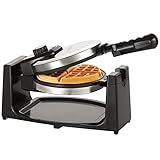 bella Classic Rotating Belgian Waffle Maker with Nonstick Plates, Removable Drip Tray, Adjustable Browning Control and Cool Touch Handles, Stainless Steel