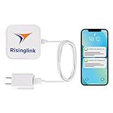 Risinglink WiFi Power Outage Alarm Detector, Power Failure & Restoration Alerts with SMS Text, Email & Audible Alarm