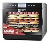 Magic Mill Premium Food Dehydrator Machine (10 Extra-Large Stainless Steel Trays) 700W Dryer for Beef Jerky, Fruits, Vegetables, Dog Treats, 48 Hour Digital Timer - 95°-167° Temperature Control