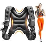 Renoj Weighted Vest for Women Men: Available in 6lb/8lb/10lb/11lb/12lb/14lb/16lb/20lb Fixed Weights for Walking, Running, Training, Exercise, Weight Loss - With Reflective Strips and Storage Pocket