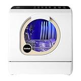 Portable Dishwasher Countertop, Countertop Dishwasher With Water Tank, Counter Top Dishwasher With 5 wash Programs, It can also be connected to the tap. For apartments, dorms, RVs