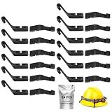 Lenporl 24 Pcs Hard Hat Light Clips,Helmet Light Holder Hook for Headlamp,Anti-Slip Stable Full Brim Hardhat Headlamp Accessory for Worker