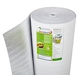SmartSHIELD -5mm 48" x50ft Reflective Foam Core Insulation roll, Cold and Heat Shield, Radiant Barrier, Thermal Insulation - Engineered FOIL / White Film