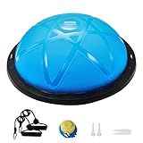 VEVOR 23-inch Half Exercise Ball Trainer, 660 lbs Capacity Balance Ball, Includes Resistance Bands and Pump, Ideal for Full Body Workouts, Yoga, and Strength Training at Home Gym, Blue2