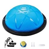 VEVOR 23-inch Half Exercise Ball Trainer, 660 lbs Capacity Balance Ball, Includes Resistance Bands and Pump, Ideal for Full Body Workouts, Yoga, and Strength Training at Home Gym, Blue2