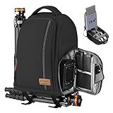 TARION Camera Backpack for Photographers - Compact Camera Bag with 15.6 Inch Laptop Compartment - Side Access Quick Draw - Anti-theft Hidden Pocket Tripod Holder Rain Cover - TB04 Black
