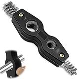 4 in 1 Car Battery Terminal Cleaning Brush, Anti-Rust Auto Battery Cleaner Brush Tool, Universal for Automotive and Marine for Plumbing Installation Soldering Brazing, Car Accessories (Black)