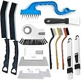 13Pcs Crevice Cleaning Brush Set, Window Groove Cleaning Brush Kit Hard Bristle for Sliding Door, Sill, Tile Lines, Shutter, Corner, Grout, Sink