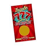 PROMO PRINTING GROUP, INC. Triple 7 Jackpot Scratch Off - (30 Cards) Scratch Off Tickets, Scratch & Win