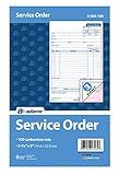 Adams Service Order Form, 3 Part, Carbonless, 5 2/3"X9" Inches, 250 Sets per Pack (3-584)