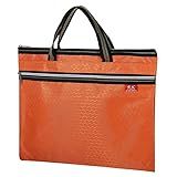 PATIKIL Waterproof Zipper File Bag, Documents Books Tools Storage Zip Pouch for Office Travel, Orange
