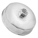 Jetech Oil Filter Cap Wrench 90mm x 15 Flute, Cartridge Type Socket Removal Tool with 15 Flutes and 90mm Inner Diameter