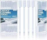 Lumkew 40Pcs Disposable Crevice Cleaning Brushes for Small Spaces, Detail Gaps Scrub Cleaner Brush Set for Toilet Bowl Corner, Household Cleaning Tool Supplies for Window Track, Door Grooves, Vent Fan