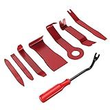 GOOACC 8PCS Auto Trim Scratch Removal Tool Car Audio Dash Panel Window Molding Fastener Remover Tool Kit-Red