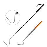 V-CHEETONG Extendable Snake Hook Reptile Corn Snake Ball Python Rattlesnake Handling Tool for Catching,Controlling,Or Moving Snakes, Material Tool(53inch and 25inch)