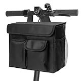BOHEMIABY Electric Scooter Basket - Convenient Mobility Scooter Bag With 14-In Laptop Pocket and Cup Holders, Easy Installation for Bike, Mobility Scooter Accessories for Adults
