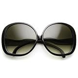 AStyles - Big Huge Oversized Vintage Style Sunglasses Retro Women Celebrity Fashion (Black)