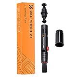 K&F CONCEPT Professional Lens Cleaning Pen with Soft Brush, Carbon Head Lens Cleaning Pen Compatible with Canon, Nikon, Pentax, Sony Digital Camera Cleaning,AR VR Glasses Cleaning