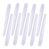 AKOAK 10 Pcs 10.8cm Mask Stick Makeup Spatula DIY Plastic Mask Stirring Spatula Makeup Tool (White)