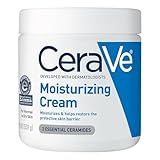 CeraVe Moisturizing Cream, Body and Face Moisturizer for Dry Skin, Body Cream with Hyaluronic Acid and Ceramides, Daily Moisturizer, Oil-Free, Fragrance Free, Non-Comedogenic, 19 Ounce