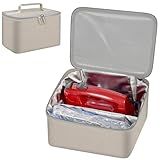 Steadtep Digital Hand Mixer Carrying Bag for KitchenAid 5/6/ 7/9 Ultra Power Speed Hand Mixers, Portable Travel Storage Case Bag with Handle for Kitchen Aid Mixer Accessories (Box Only) (Beige)