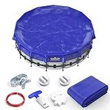 POOLACC Pool Covers for Above Ground Pools - 18 ft Round Winter Pool Cover, Extra Durable Cold- and UV-Resistant Heavy-Duty Swimming Pool Cover for Winterizing