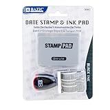 BAZIC Products Date Stamper with Black Ink Pads for Stamping, 12 Years of Adjustable Dates, Ideal for Office, Shipping, Receiving, Accounting, Expiration Date Stamp, Due Dates - 1 Pack