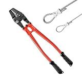 VEVOR Hand Swager Crimper for Copper Aluminum Oval Sleeves and Stop Sleeves, Long Hand, 24"