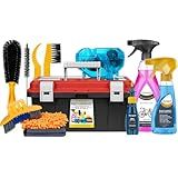 focopot Bike Cleaner Kit with Bicycle Cleaner(25 oz),Degreaser(10 oz),Oil Lubricant(2 oz),Cleaning Brush Tool,Bike Chain Cleaning kit to Clean and Lube Mountain/Road/MT/E Bike