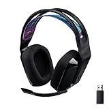 Logitech G535 Lightspeed Wireless Gaming Headset - Lightweight on-Ear Headphones, flip to Mute mic, Stereo, USB Rechargeable - Black