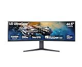 LG 45GR65DC-B Ultragear Curved Gaming Monitor 45-Inch 32:9 QHD 200Hz 1ms UltraWide Display AMD FreeSync Premium Pro VESA DisplayHDR 600 HDMI 2.1 x2 DP UBS x3 Tilt/Height/Swivel Stand - Black