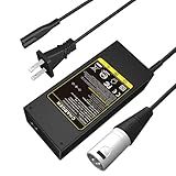 Futurebatt Electric Bike Battery Charger Output 42v 2a with 3-Pin XLR Connector Male for 36V Ebike Battery Adapter Power Cord