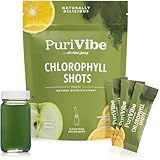 All About Juicing Chlorophyll Green Juice Shots - Clean Energy, Detox, Alkalize - 15 Stick Packs - Superfood Juice Powder - PuriVibe