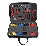 92 Pieces Multi Function Auto Diagnostic Tools, Automotive Circuit Test Leads Kit with Black Carrying Case, Electrical Testers Wire Connectors Adapter Cables