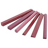 YaeMarine 6pcs 3000# Ruby Stone/Whetstone Sharpening Stone Polishing Stone Set, Variety of Shapes for Sharpening Polishing