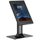 Mount-It! iPad Kiosk Stand, Anti-Theft Locking Countertop Enclosure & 360° Rotating Base, Retail POS & Check-in Stand for iPad Pro, iPad Air & Gen 7–11 (A16), Black