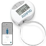 RENPHO Body Measuring Tape, Smart Tape Measure for Weight Loss, Bluetooth Fitness Equipment with App, Measuring Waist, Hip, Bust, Arms, Muscle Gain, Retractable, 60in /150cm, White