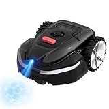 V3 AI Vision Robotic Lawn Mower, 1600 Sq.Ft, Dark Black