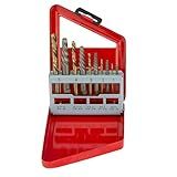 NEIKO 01925A Screw-Extractor And Left-Hand Drill-Bit Set, HSS M2 Steel Drill Bits, Alloy Spiral Flutes, Reverse Drill-Bit And Bolt Extractor, Easily Remove Stripped Screws And Broken Bolts, 10 Pieces