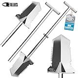 CKG Adjustable Shovel for Metal Detecting with Double Serrated Blade, Stainless Steel 304 Metal Detector Portable Shovel, Metal Detector Accessories,Single