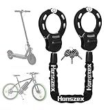 Honszex Scooter Lock, Bike Locks High Security with Key, 36.22inch Heavy Duty Bike Lock Chain, Accessories for Electric Scooter, E-Bikes