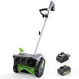 Cordless Snow Shovel, 13" Electric Snow Blower 20V, 4 Ah Battery 300lb/min Snow Removal, 19FT Throw Distance, Lightweight 12lb for Driveway/Steps/Patio/Sidewalk