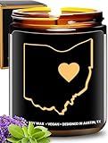 Ohio Candle, Unique Ohio Themed Gifts for Men and Women, Best State Souvenir Gifts for Moving Away, Thoughtful Home Sick Presents, Ideal for Birthday, Christmas, Graduation, Gift Ready