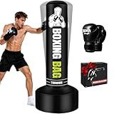 Heavy Freestanding Punching Bag for Adults, 70'' Standing Punching Bag Heavy Bag with Boxing Gloves, Women Men Boxing Training Equipment Kickboxing Bags for Beginners Training MMA Fitness Home Gym