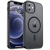 zapica Magnetic for iPhone 12 Case & iPhone 12 Pro Case, [Compatible with MagSafe] [Military Grade Drop Protection] Translucent Matte Shockproof Anti-Scratch Phone Cover, Black