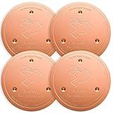 Mellbree 4-Pack Premium Copper Cleaning Discs, 0.6mm Thick 99.99% Pure Copper with Stable Triple-Point Support, All-Season Physical Water Care for Bird Baths